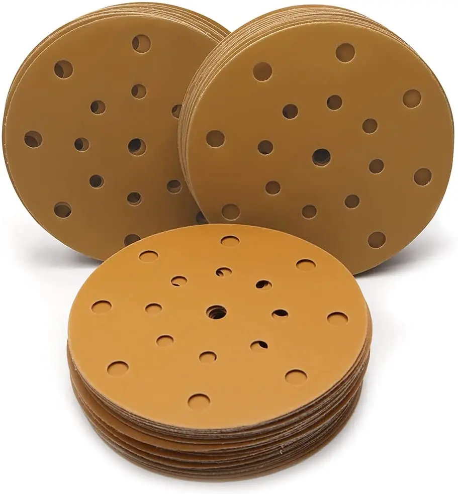 50Pcs 6 Inch 17 Hole Sanding Disc 60-2000 Grit Hook and Loop Wet Dry Sandpaper for Festool Random Orbit Sanders Woodworking