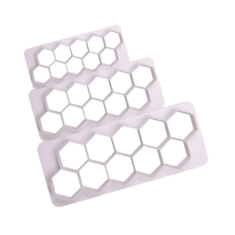 3 Pcs Geometry Grid Fondant Cookie Cutter Cake Mold Fondant Mold Fondant Cake Decorating Tools Baking Moulds