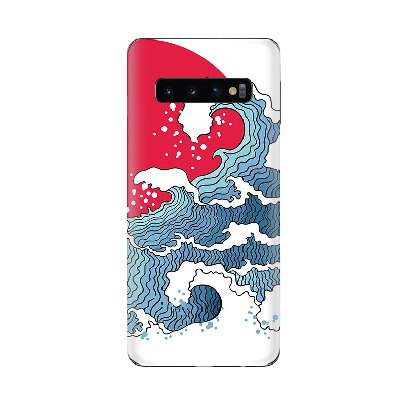 3D Colorful Watercolor Oil Paint Style Matte Skin Phone Back Wrap Sticker For SAMSUNG Note 20 S20 Ultra S10+ S9+ Note 10 Plus 9