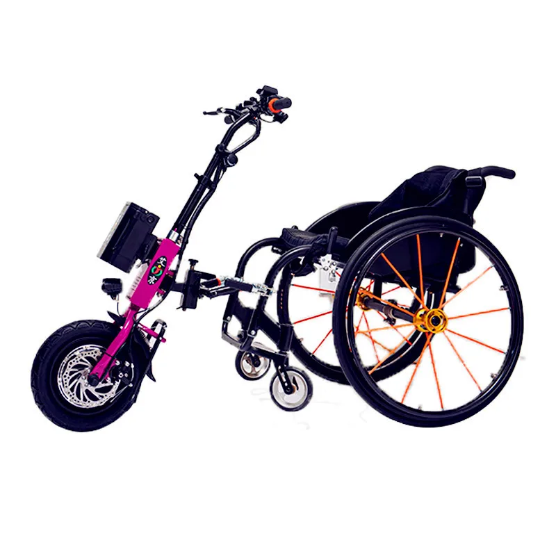 Portable Electric Drive Head Traction Power Sports Wheelchair 50km Foldable Wheelchair Traction Head