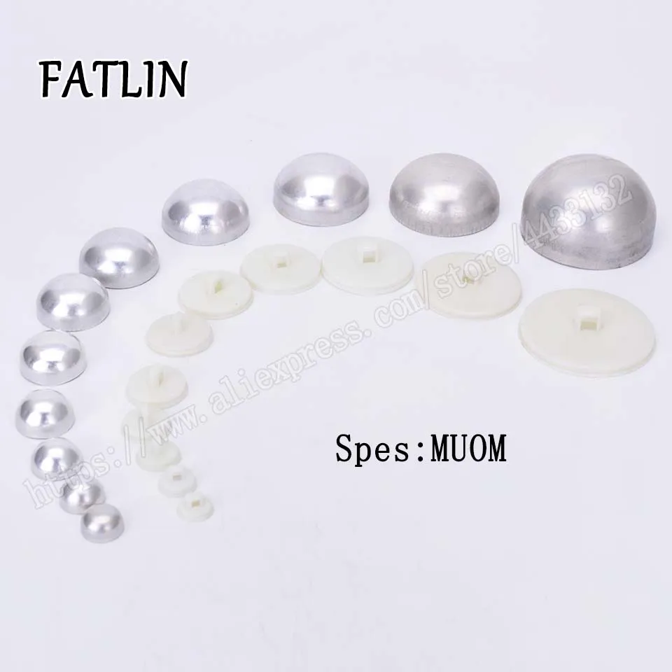 100sets Mushroom Fabric Covered Cloth Button 16L-44L Plastic Back Aluminium flat Back for Earring/Hair DIY Accessories Clothes