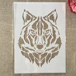 A4 29cm Wild Wolf DIY Layering Stencils Wall Painting Scrapbook Coloring Embossing Album Decorative Template
