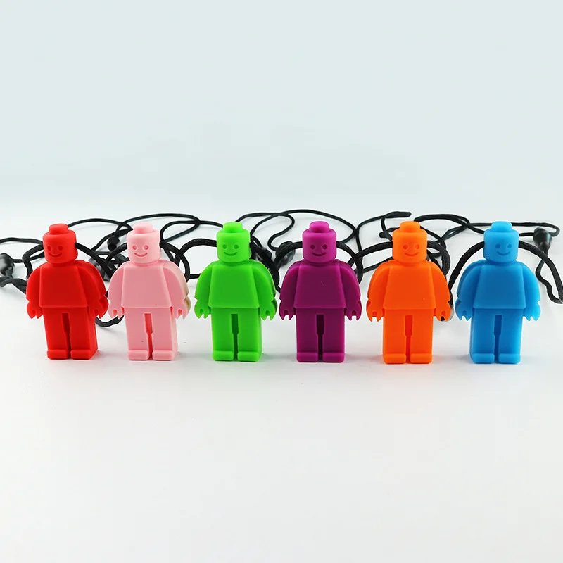 

Teether Kids Creativity Food Grade Silicone Teether Sensory Chewing Pendant Necklace Molar Rod Wooden Baby Toys