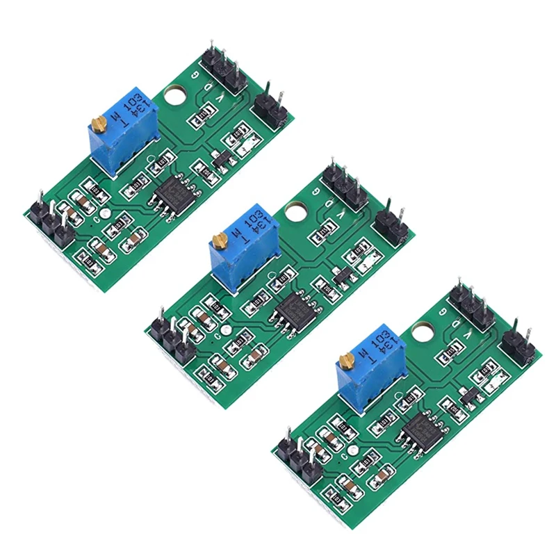 3Pcs LM393 3.5-24V Voltage Comparator Module with LED Indicator High Level Output Analog Comparator Control