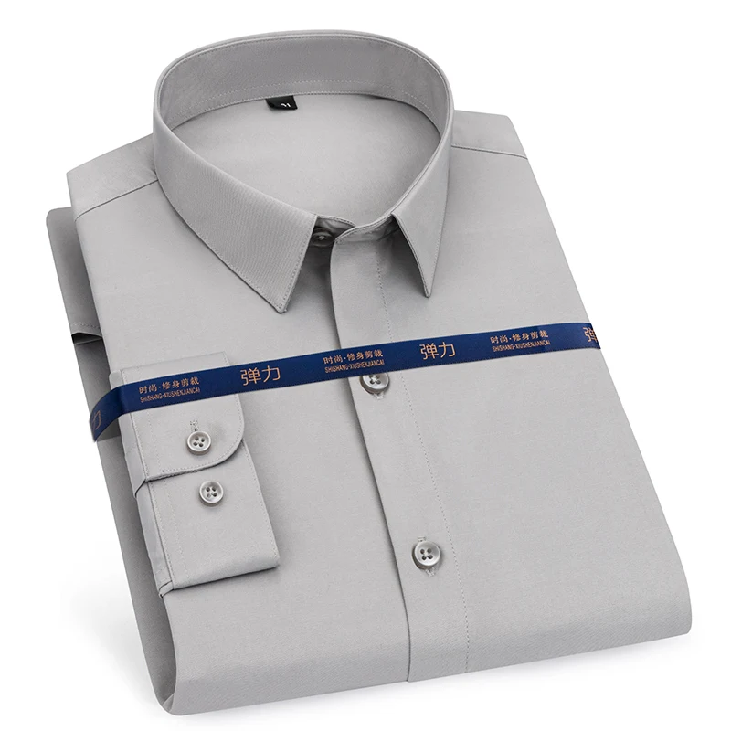 

Men Business Casual Long Sleeved Shirt Classic Male Brand Social Dress Shirts Soft Comfortable Shirts
