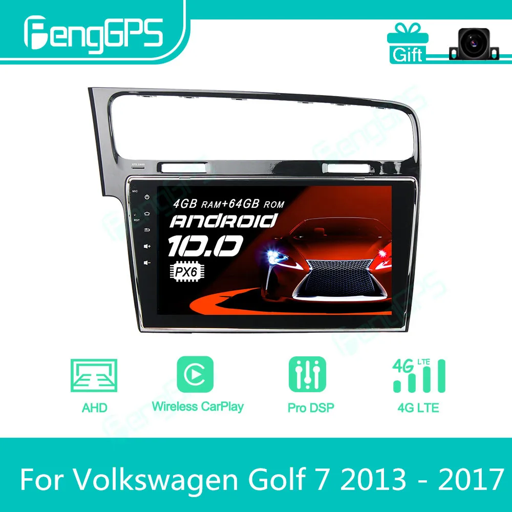 For VW Volkswagen Golf 7 2013 - 2017 Android Car Radio Stereo Multimedia Player 2 Din Autoradio GPS Navigation PX6 Unit Screen