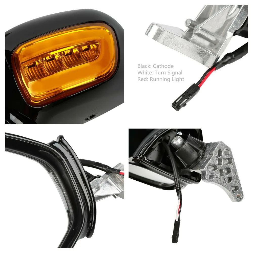 Motorcycle Rear View Mirror LED Turn Signals For Honda Goldwing Gold wing 1800 GL1800 2001-2017 2016 2015