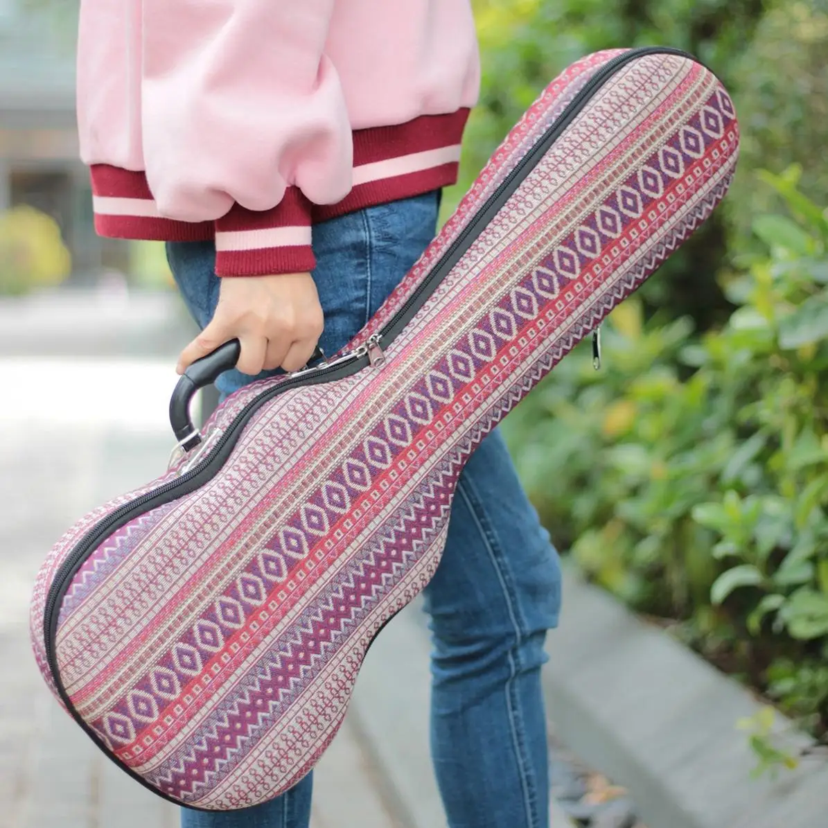 21Inch Soprano Ukulele Case EVA Hard Box Lightweight Pressure-proof Colourful Protable Backpack