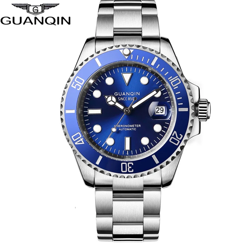 

GUANQIN 2020 Automatic watch Japan Movement waterproof 100M men watches Top brand luxury clock mechanical Sapphire Watches men