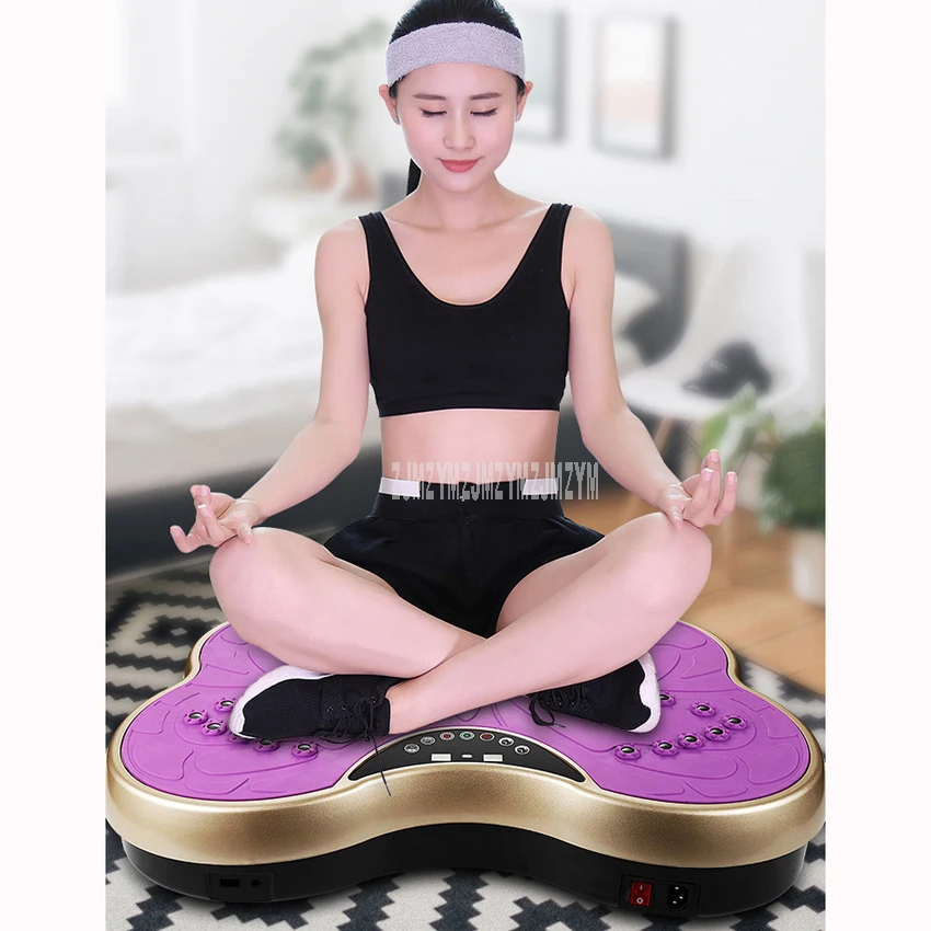 Butterfly Shape Electric Vibration Fitness Massager Machine With Pulling Rope Magnet Massage Indoor Fat Burning Slimming Device