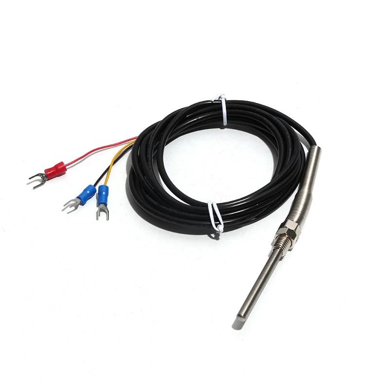 Temperature Sensor Dia.5*50/100/150/200mm Probe 1/2/3/4/5M Surface Black Adhesive Wire Thermocouple Thermal Resistance