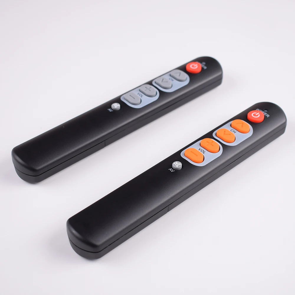 6 keys Big Button Universal Learn Remote Control Programmable , Infrared IR  Controller  for STB TV DVD DVB HIFI box