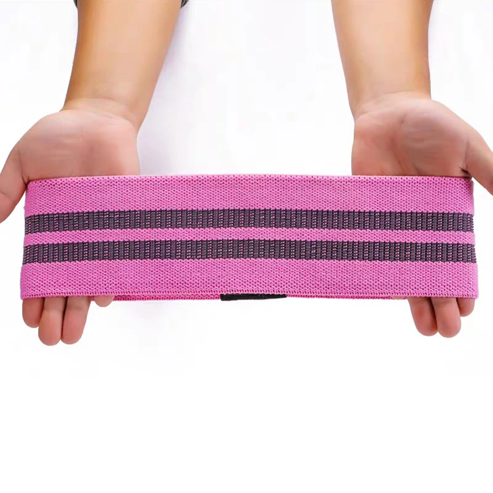 Hot Anti Slip Cotton Yoga Stretching Training Fitness Workout Hip Band Resistance Bands Booty Exercise Elastic Bands