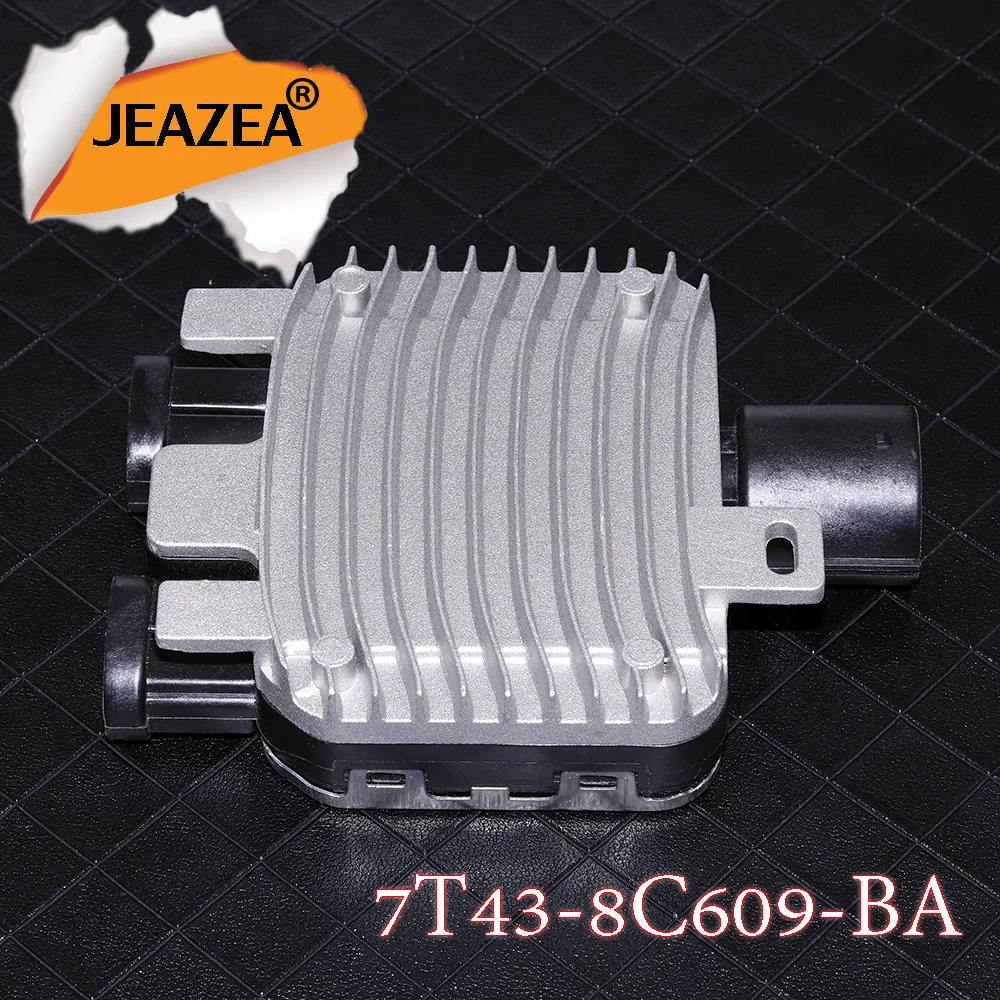 JEAZEA 7T43-8C609-BA Fan Control Module Regulator For Ford Volvo Lincoln Land Rover 7T4Z-8B658-B 940.0058.03