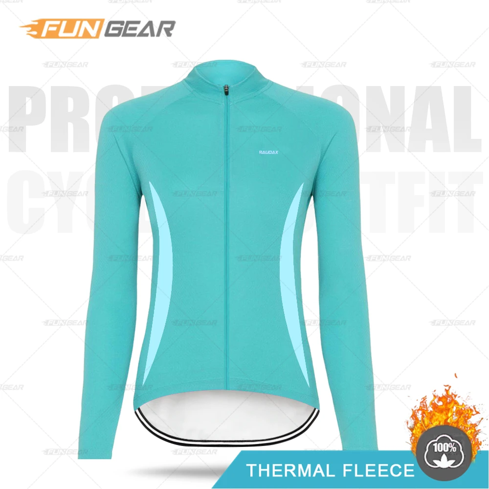 Thermal Cycling Jersey for Women, Long Sleeve Jacket, Thermal Bicycle Sweatshirt, Road Bike Training Sets, Winter and Autumn