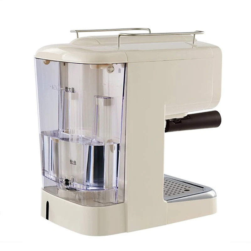 CM5013 Semi Aautomatic Espresso Machine 15Bar Coffee Maker Italian Double Temperature Control Steam Type Milk Foamer Retro White