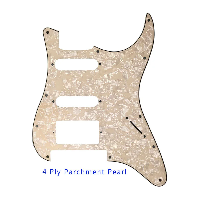 Pleroo Guitar Parts For US Strat With Floyd Rose Tremolo Bridge PAF Humbucker Single HSS Guitar Pickguard Without Control Punch