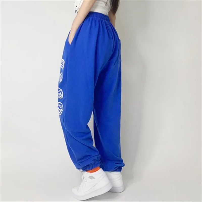 Spring Summer Women's Hip Hop Sweatpants Loose Jazz hiphop Joggers Pants Streetwear Woman Girl Bottoms Trousers Elastic Waist