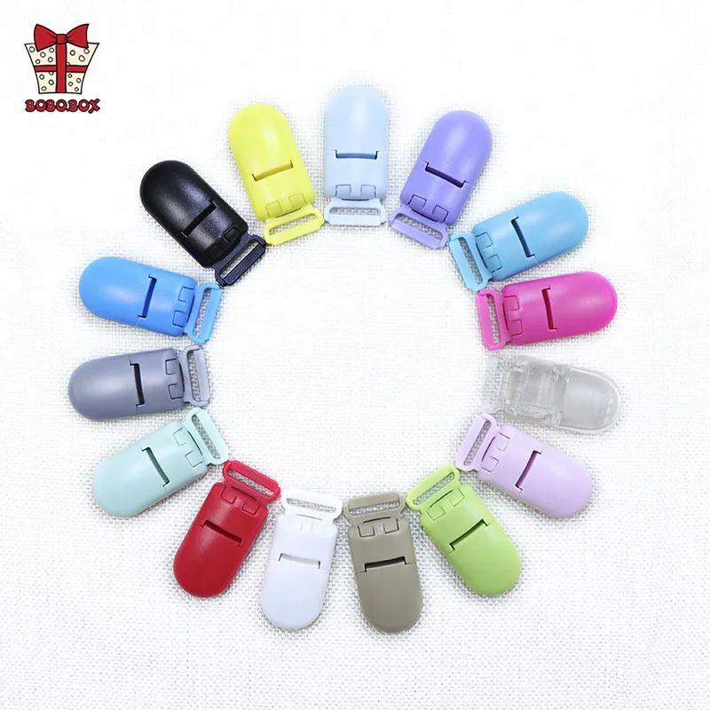 BOBO.BOX 100Pcs Baby Pacifier Clip Plastic Baby Holder Soother Pacifier Multicolor Infant Dummy Clip Nipple Holder Baby Pacifier