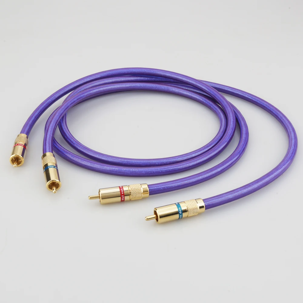 New Van Den Hul MC-SILVER IT 65 RCA Audio Interconnect Cable with Gold Plated RCA Plug