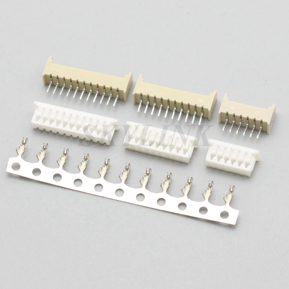 10 Sets MICRO JST 1.25 Connector 1.25MM Pitch 2p 3p 4p 5p 6p 7p 8p 9p 10p 11p 12pin Straight Pin Header + Housing + Terminals