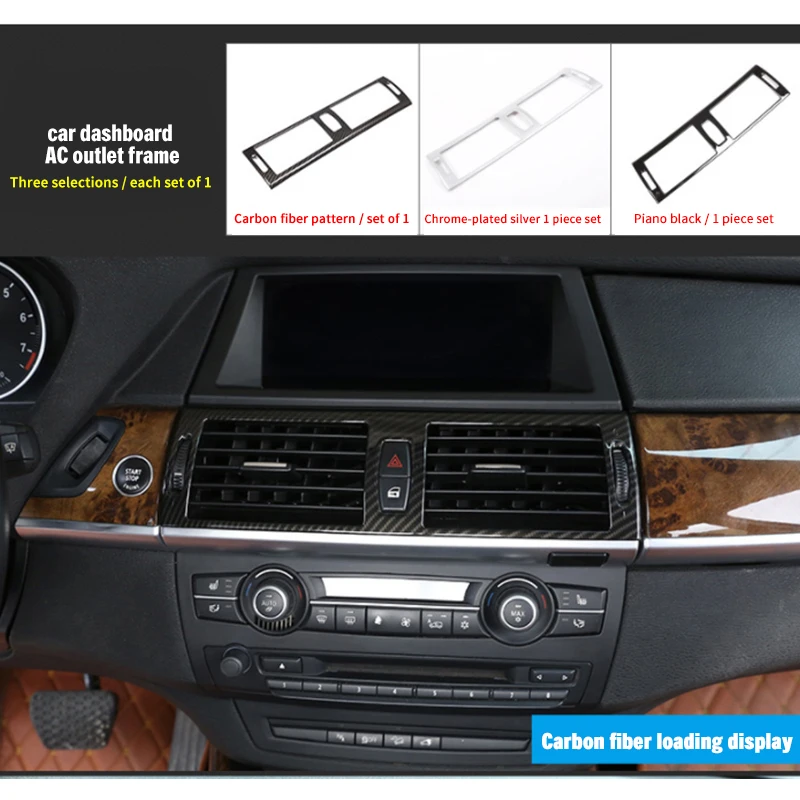 

Для BMW X5 E70 X6 E71 E72 2008-2013 хромированная Автомобильная Центральная рамка для вентиляционного отверстия переменного тока 2 шт.