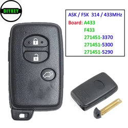 DIYKEY Smart Card Remote Key Fob for Toyota IQ Vitz Ractis Aqua Corolla 2012 2013 Board: F433 / A433 / 271451-3370 / 5300 / 5290