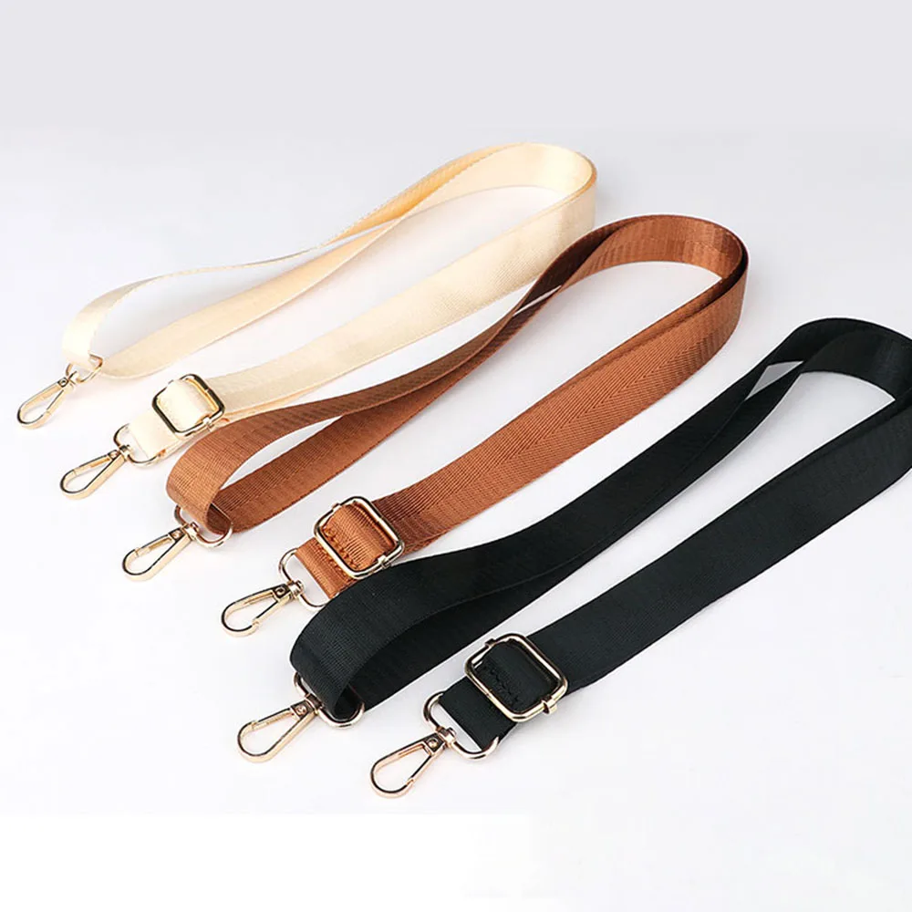 130CM Nylon Black Color Handbags Strap Shoulder Bag Strap Belts For Bags Adjustable Replacement Bag Handles Bag Accessories