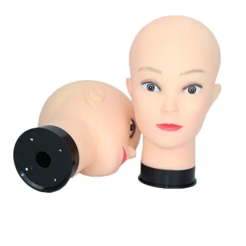 Skallig skyltdocka huvudstativ DOCKA Skyltdocka huvud för kepsar peruker fransar smycken mask massage till salu perukställ 12 best sales perukskyltdocka - №8