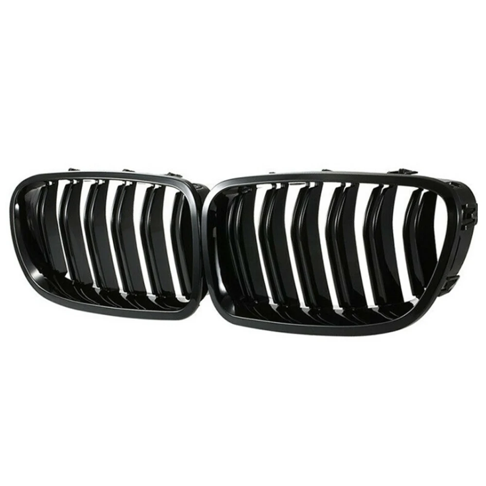 Dupla slat grade gloss preto rim esporte para bmw f10 f18 f02 f11 m5 10-15 acessórios do carro peça de substituição