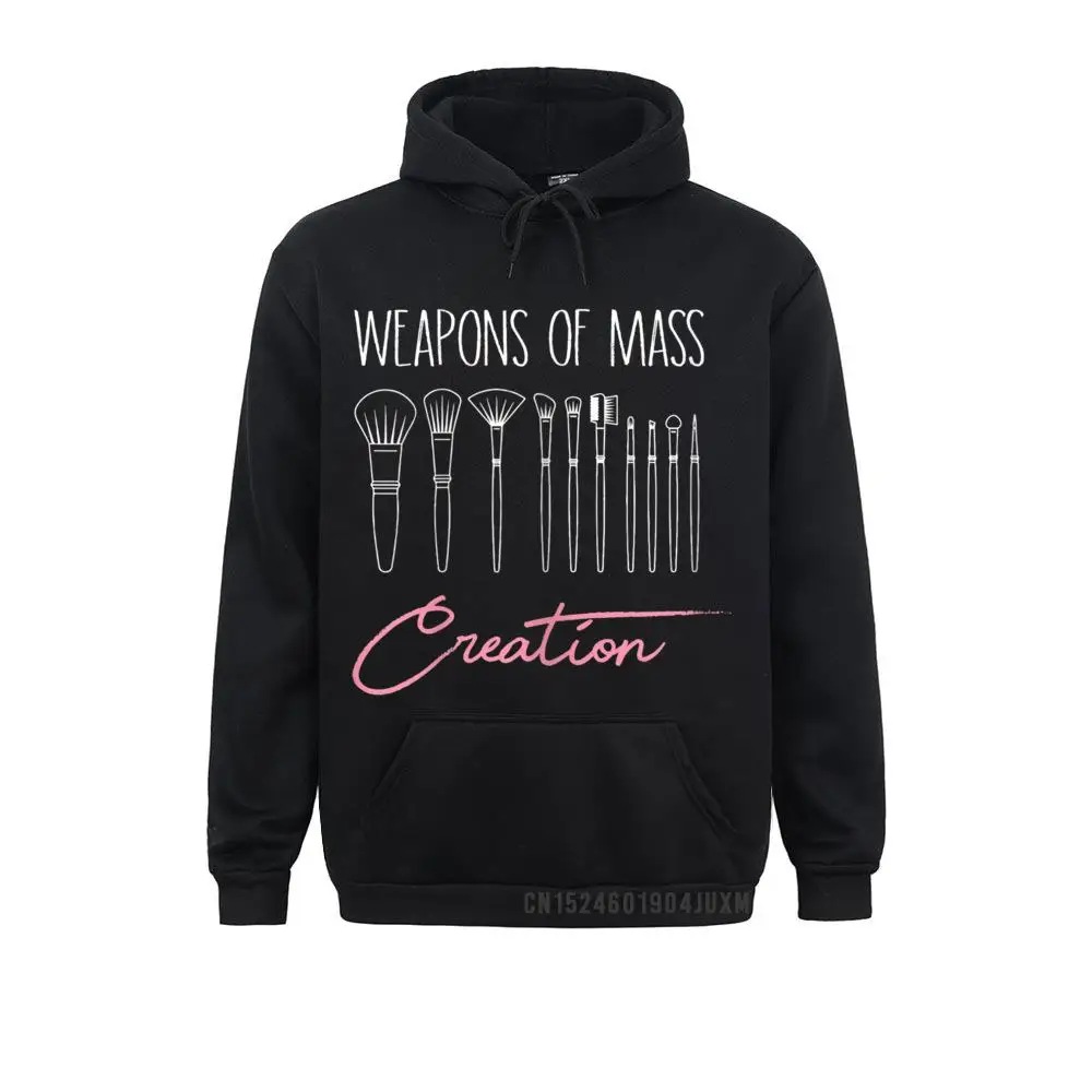 Women Long Sleeve Funny Weapons Of Mass Creation Makeup Brush Artist Men Sweatshirts Design Hoodies Faddish Clothes