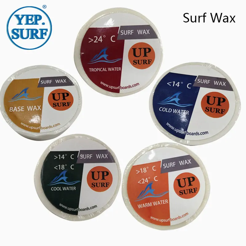 5pcs/Set Surf Wax Round Wax Surfing Board Wax Base/Cold/Cool/Tropical/Warm Wax