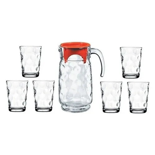 Water Kit 7 Piece Water Jug Water Bottle, Musluklu Lemonade, Glass Teapot, Beverage Dispenser musluklu Lemonade 2l