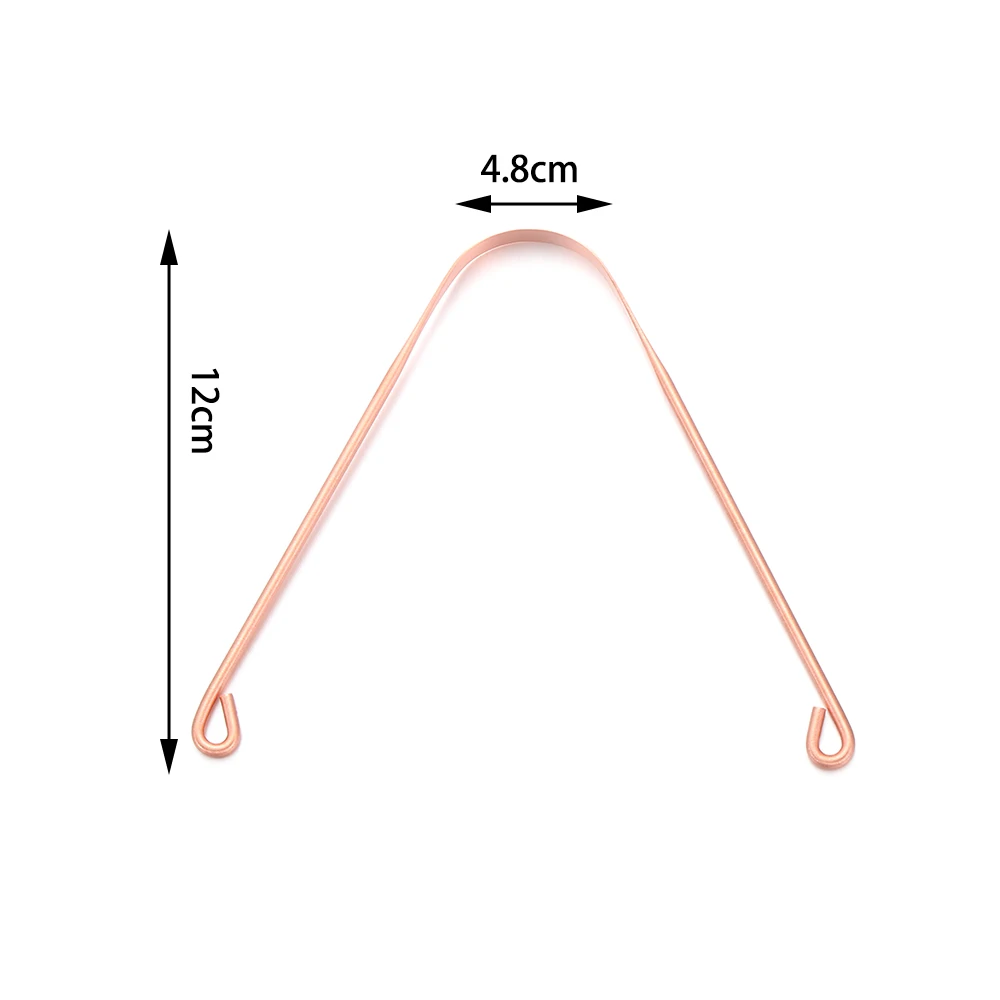 1PC Raschietto per lingua in rame Pulitore Pulizia dentale Alito fresco Cura dell'alito cattivo Pulizia dentale Strumento per la salute dell'igiene orale