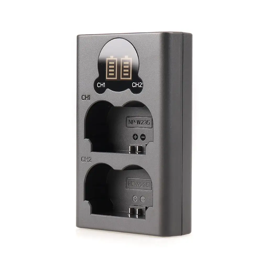NP-W235 شاحن بطارية ثنائي القناة لكاميرا فوجي XT4 الصغيرة