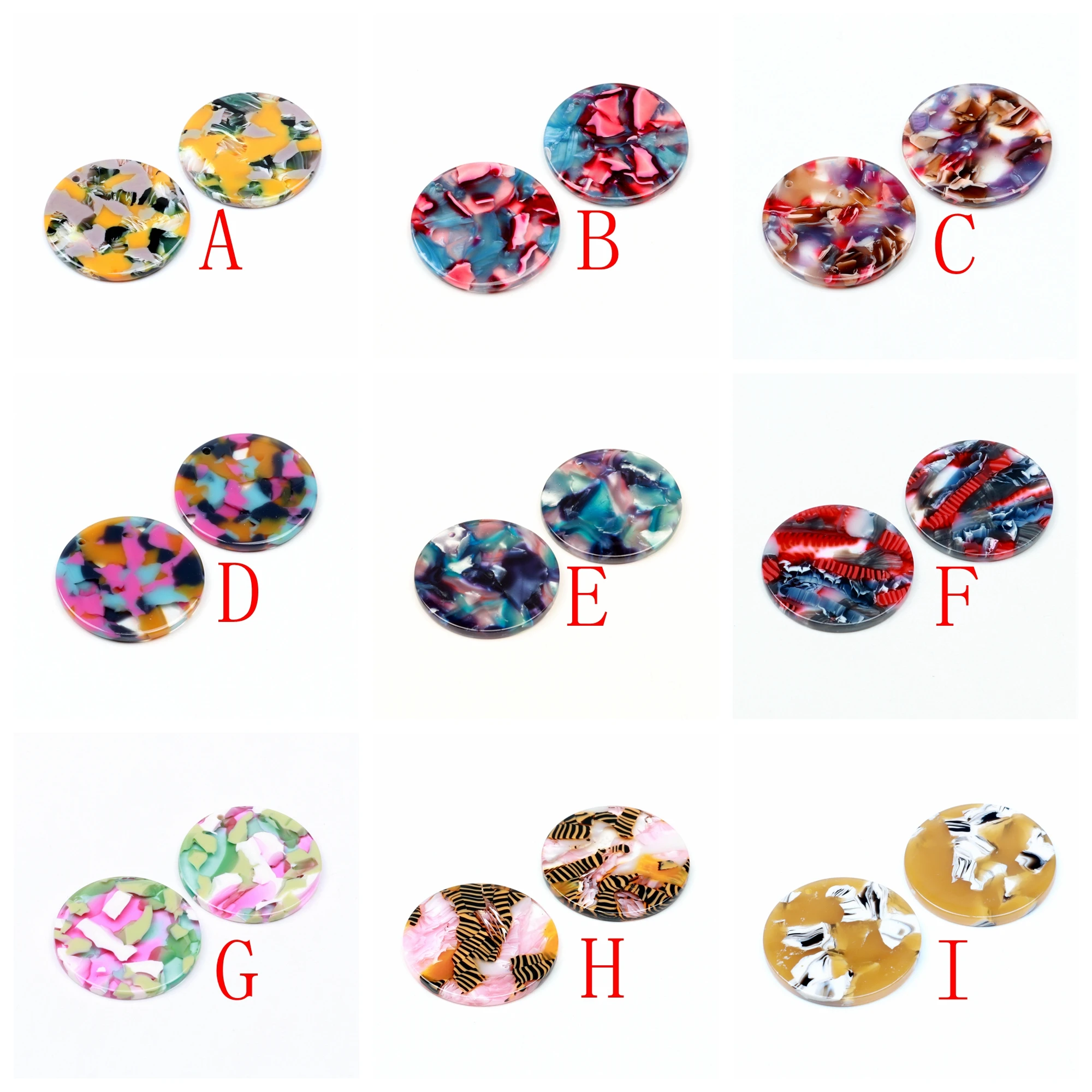 Tortoise Shell Beads,Acetate Acrylic Earring Charms,Circle Coin Shaped Pendants,Jewelry findings,Earrings Parts,30MM ACE274