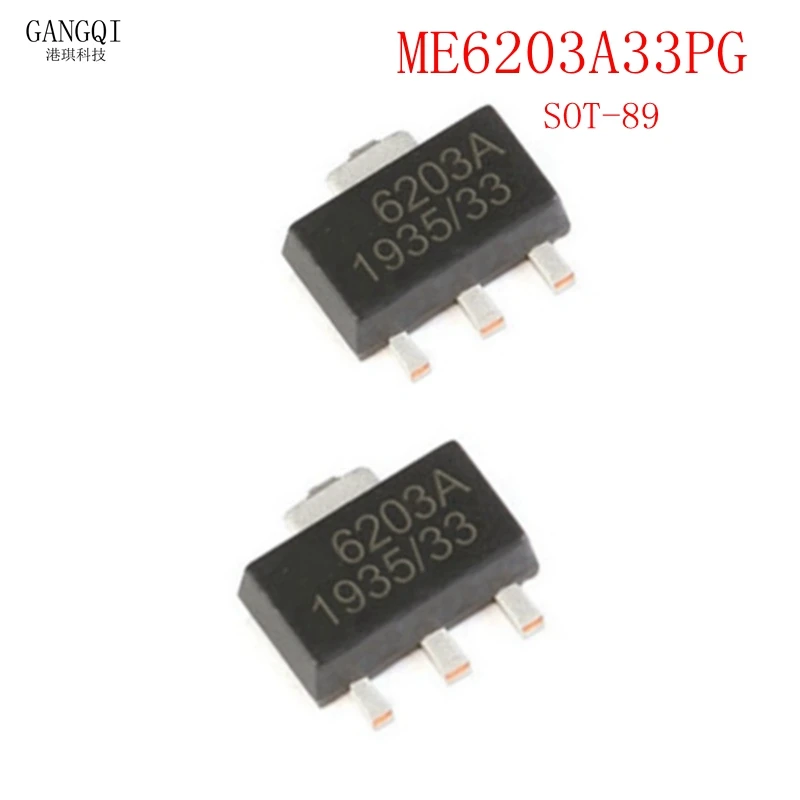 10 sztuk/partia ME6203A33PG SOT89 6203A-33 6203A 3.3V SOT-89 6203 a33 nowy Chipset IC