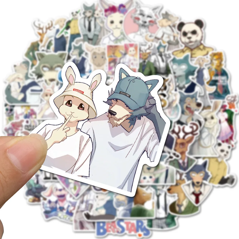 10/50Pcs Japanese Furry Anime BEASTARS Stickers Laptop Luggage Suitcase Phone Skateboard Stickers Kids Toys Car Diary Pegatina