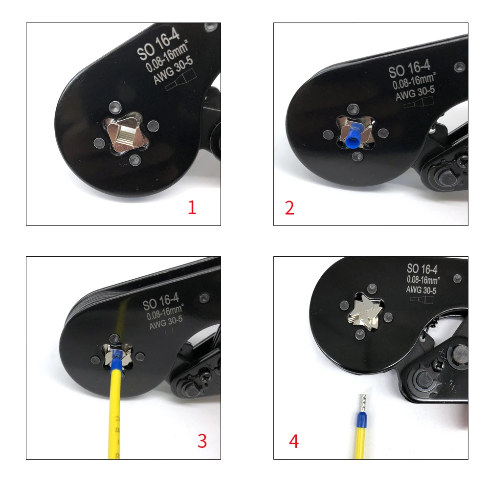 Imagem -06 - Virola Alicate de Crimpagem Auto-ajustável Catraca Fio Terminal Tubular Ferramenta Crimper Fio Friso Conectores so 164 00816 mm ²