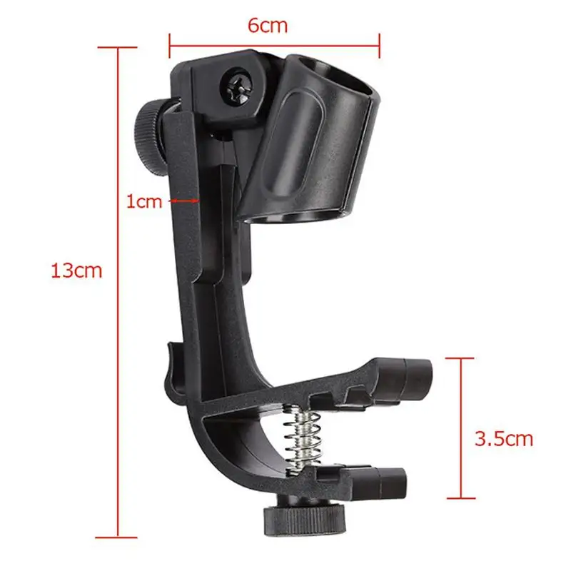 2pcs Adjustable Clip On Drum Rim Shock Mount Microphone Mic Clamp Holder Adjustable Clip On Drum Mount Microphone Holder