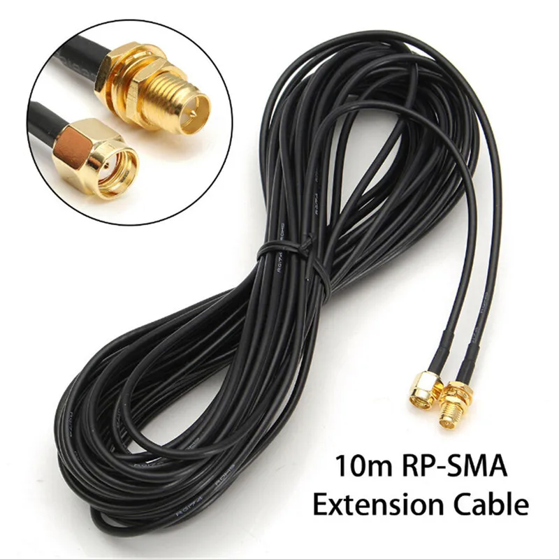 10M/33ft Antenna Connector RP-SMA Extension Cable Cord For WiFi Wireless Router