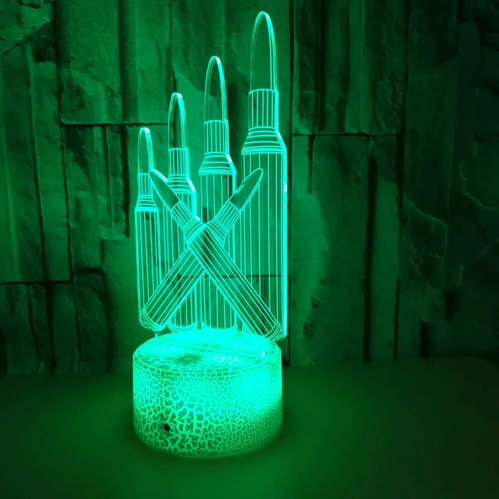 Pencil Shape 3D Night Lights Creative Toy Lights LED USB Touch Button Table Lamp for Study Decoration gifts