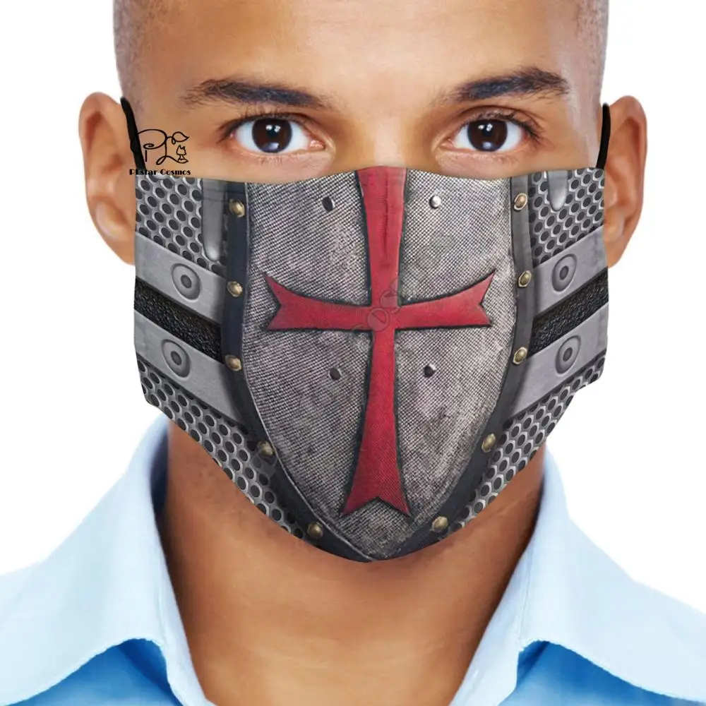 PLstar Cosmos NewFashion Unisex Adult Child Sizes 3Dprint Outdoor Knights Templar God Jesus Cross Guard Cosplay Funny Masks A-3