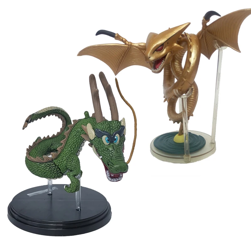 Figuras de acción de Anime de PVC, modelo de dragón dorado, marionetas de dragón verde, juguetes para niños, recuerdos decorativos clásicos