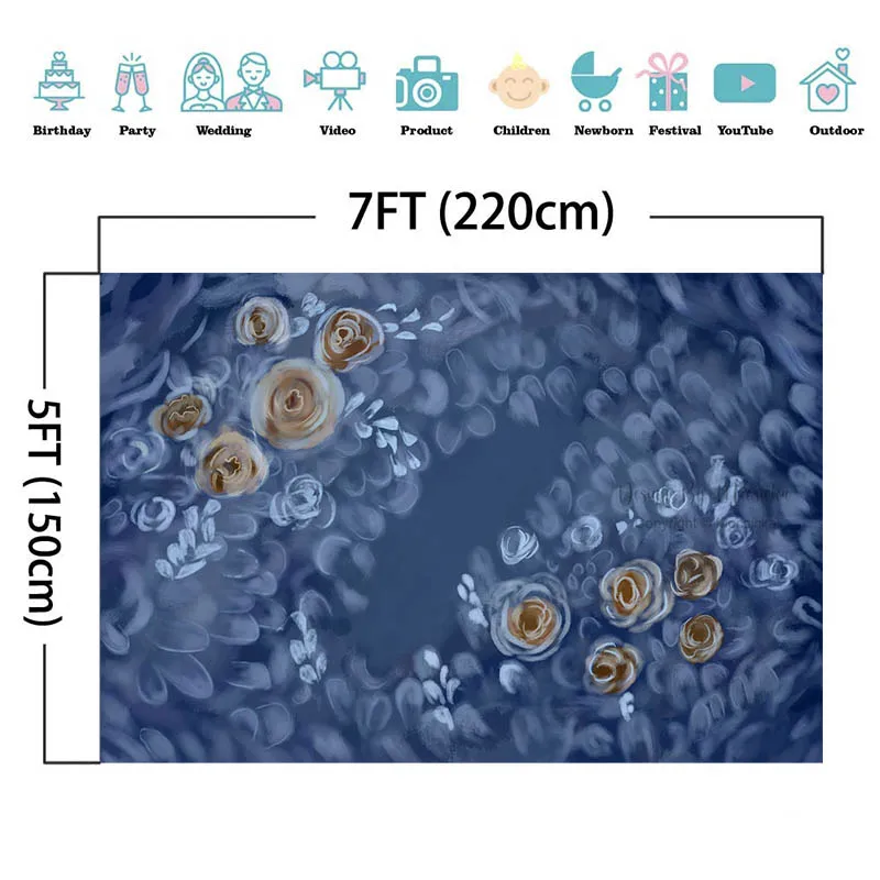 Mocsicka Tranh Nghệ Thuật Hoa Nền Chụp Ảnh Sơ Sinh Trẻ Em Người Phụ Nữ Mang Thai Ảnh Trang Trí Đạo Cụ Phông Nền Chụp Ảnh Phòng Thu