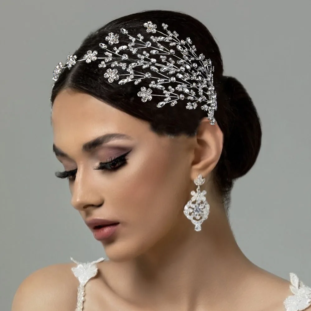 A400 Braut Diademe Und Kronen Hochzeit Haar Zubehör Böhmischen Kopfschmuck Braut Haar Schmuck Strass Frauen Kopfschmuck