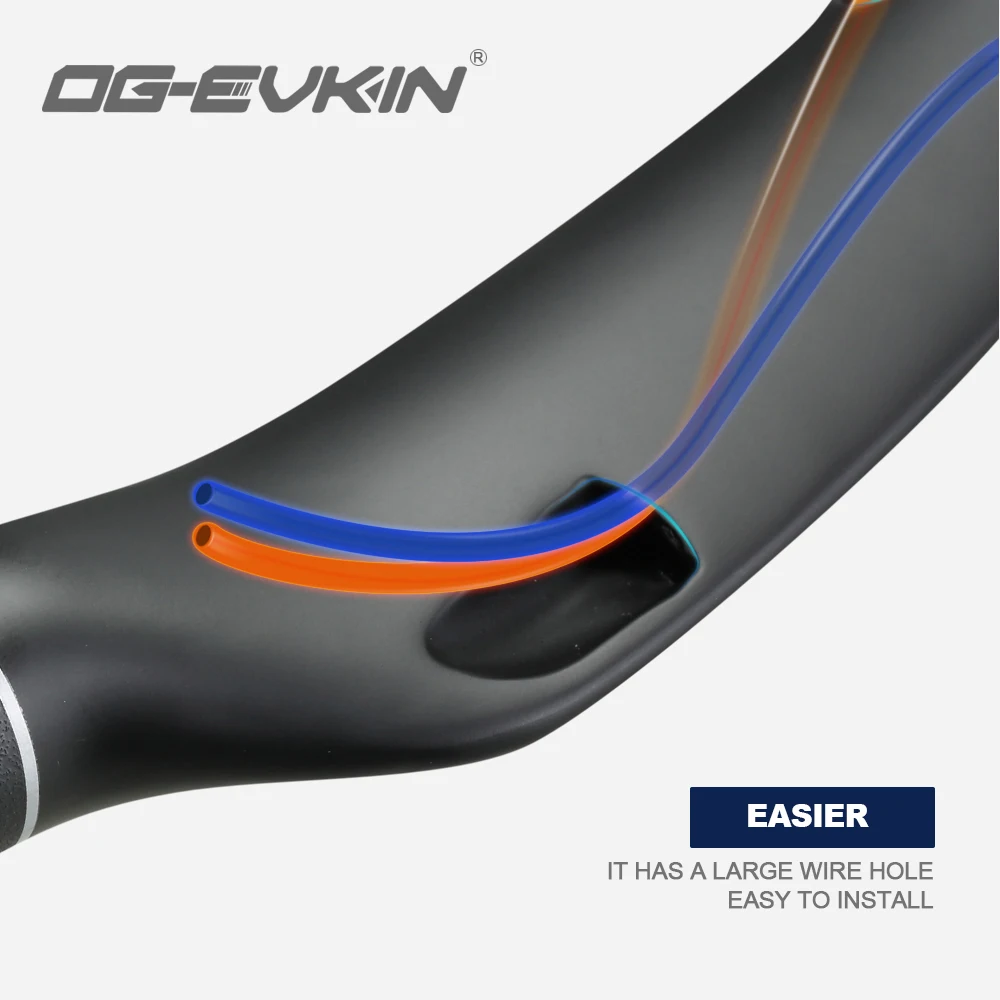 OG-EVKIN HB-003 AERO Carbon Fibre Handlebar 31.8MM 420/440/460MM Road Bike Bent Bar Carbon Road  Handle Bar Bicycle Parts Racing