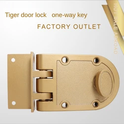 Vintage mechanical lock, tiger lock, exterior anti-theft door lock, household retro door aluminum alloy door lock