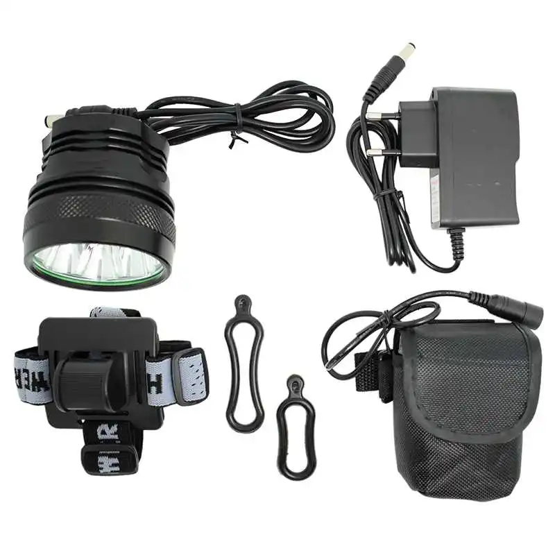 12000 Lumen 8* T6 LED Bicycle Light Bike Front Light MTB 3 Modes Cycling Riding Headlight Lamp + 8.4V 18650 Battery Pack