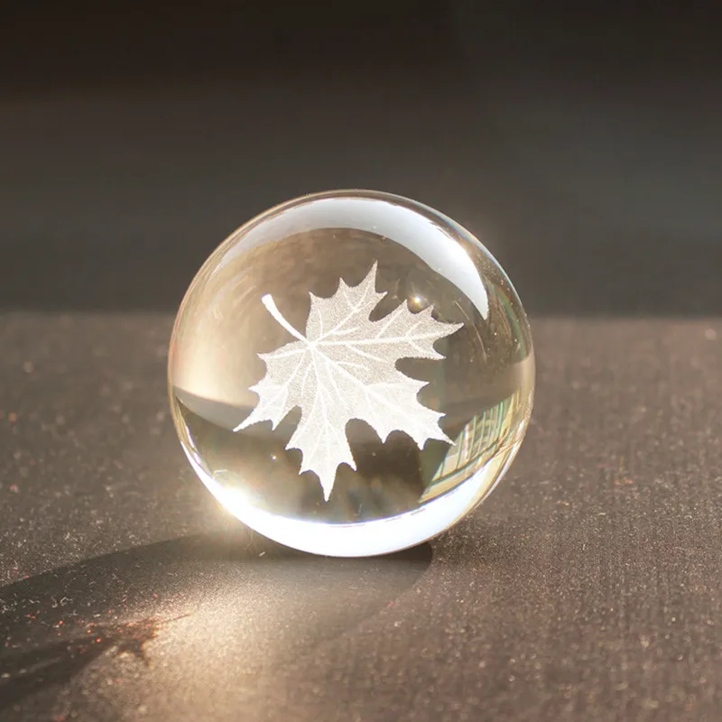 

Simple Creative INS Birthday Crystal Ball Decoration Interstellar Galaxy Carved Glass Transparent Accessories